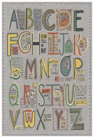 The Avett Brother's ABC Alphabet Art