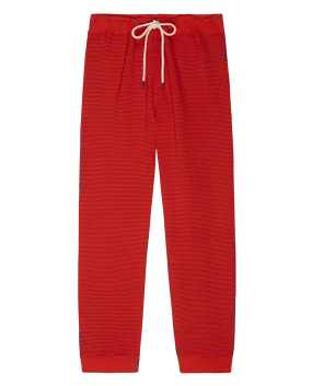 The Lantern Pant. -- Hot Red Overdyed Stripe