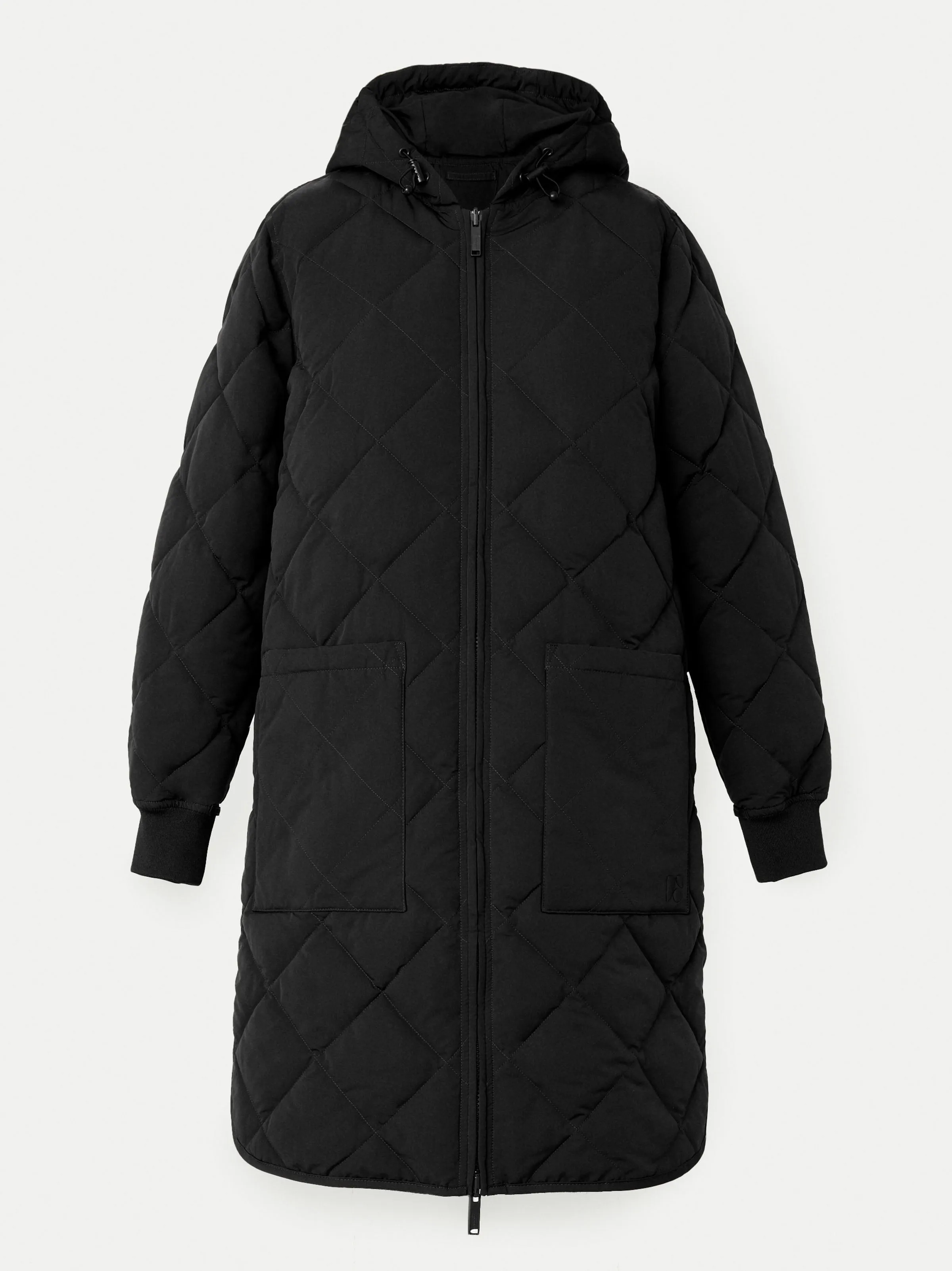 The Skyline Maxi Hooded Coat in Black