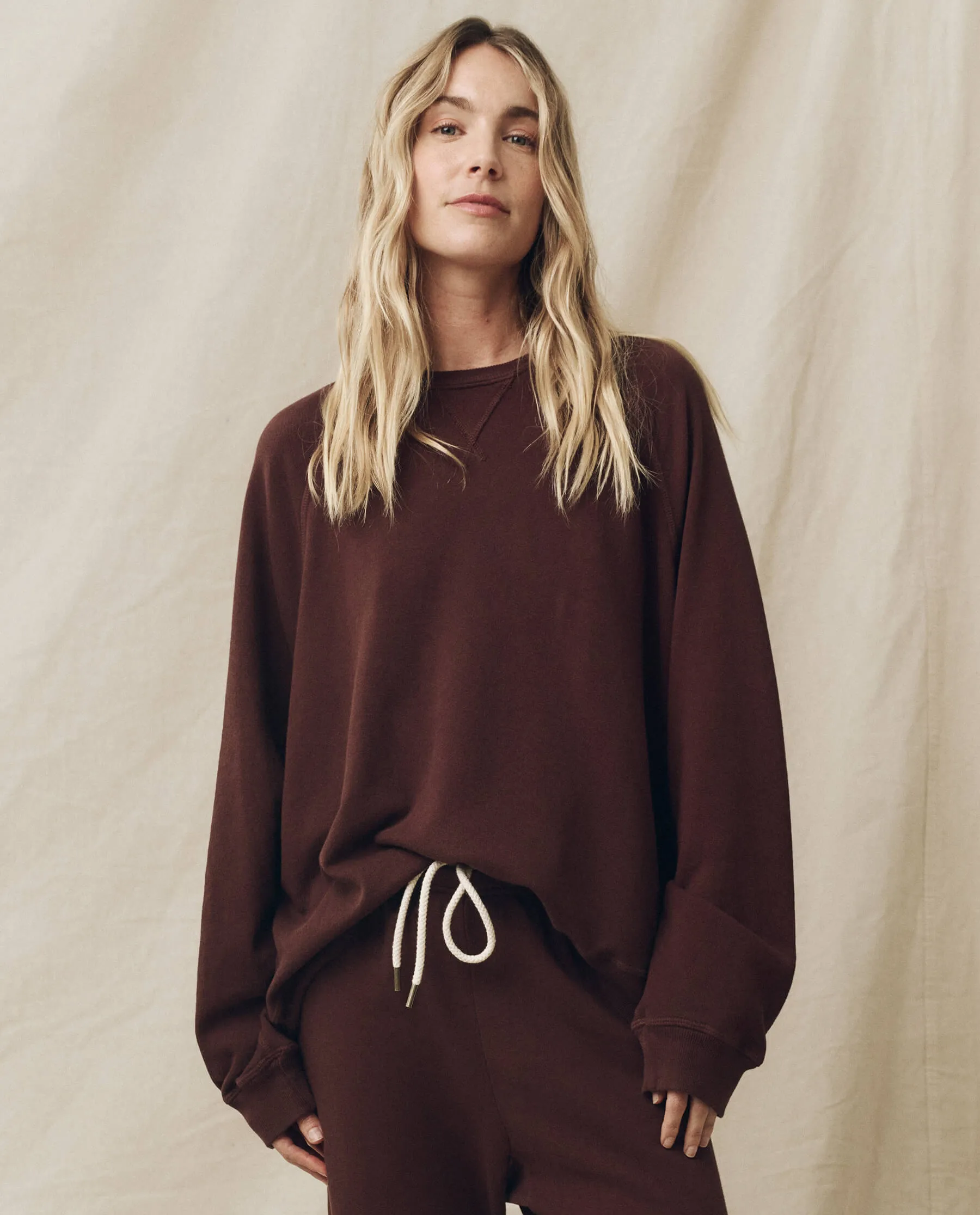 The Slouch Sweatshirt. Solid -- Toasted Walnut