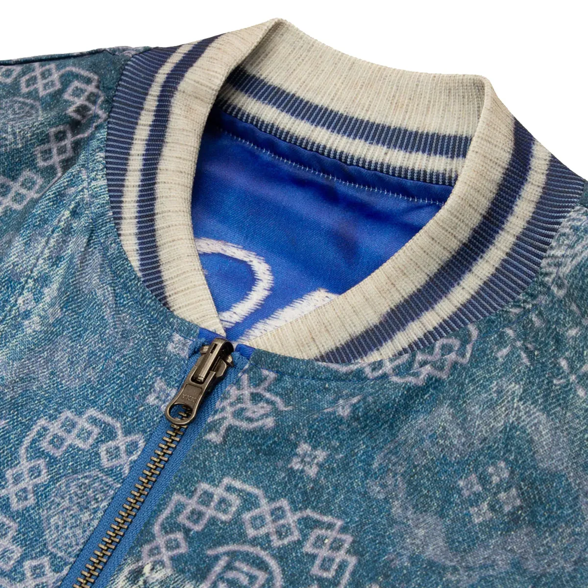   TOLQ Printed Reversible Souvenir Jacket 'Blue'