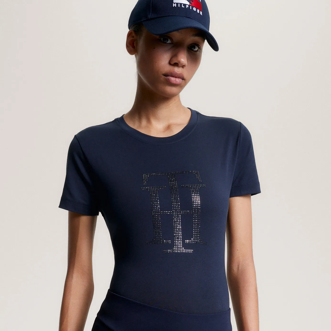 Tommy Hilfiger Rhinestone T-Shirt - Desert Sky