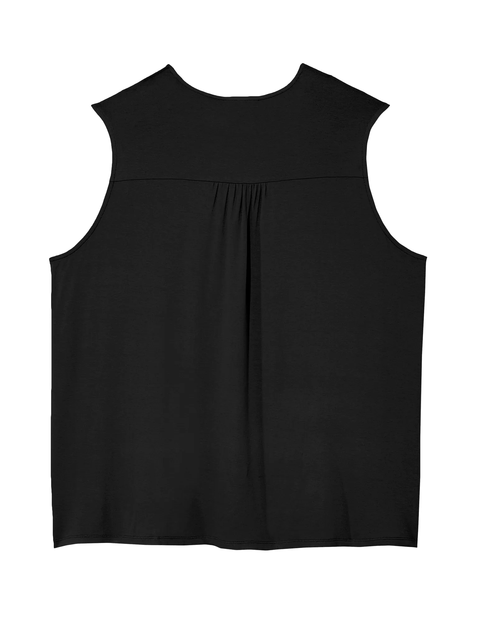 Traci Sleeveless Cut Out Neck Tank | Black