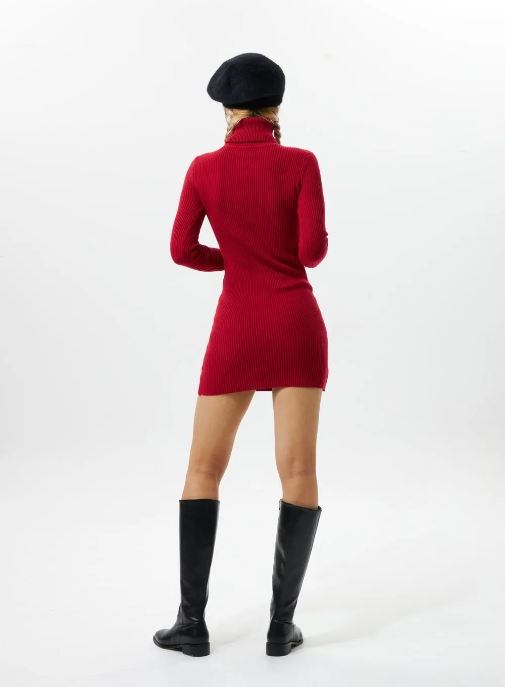 Turtle Neck Mini Sweater Dress IS305