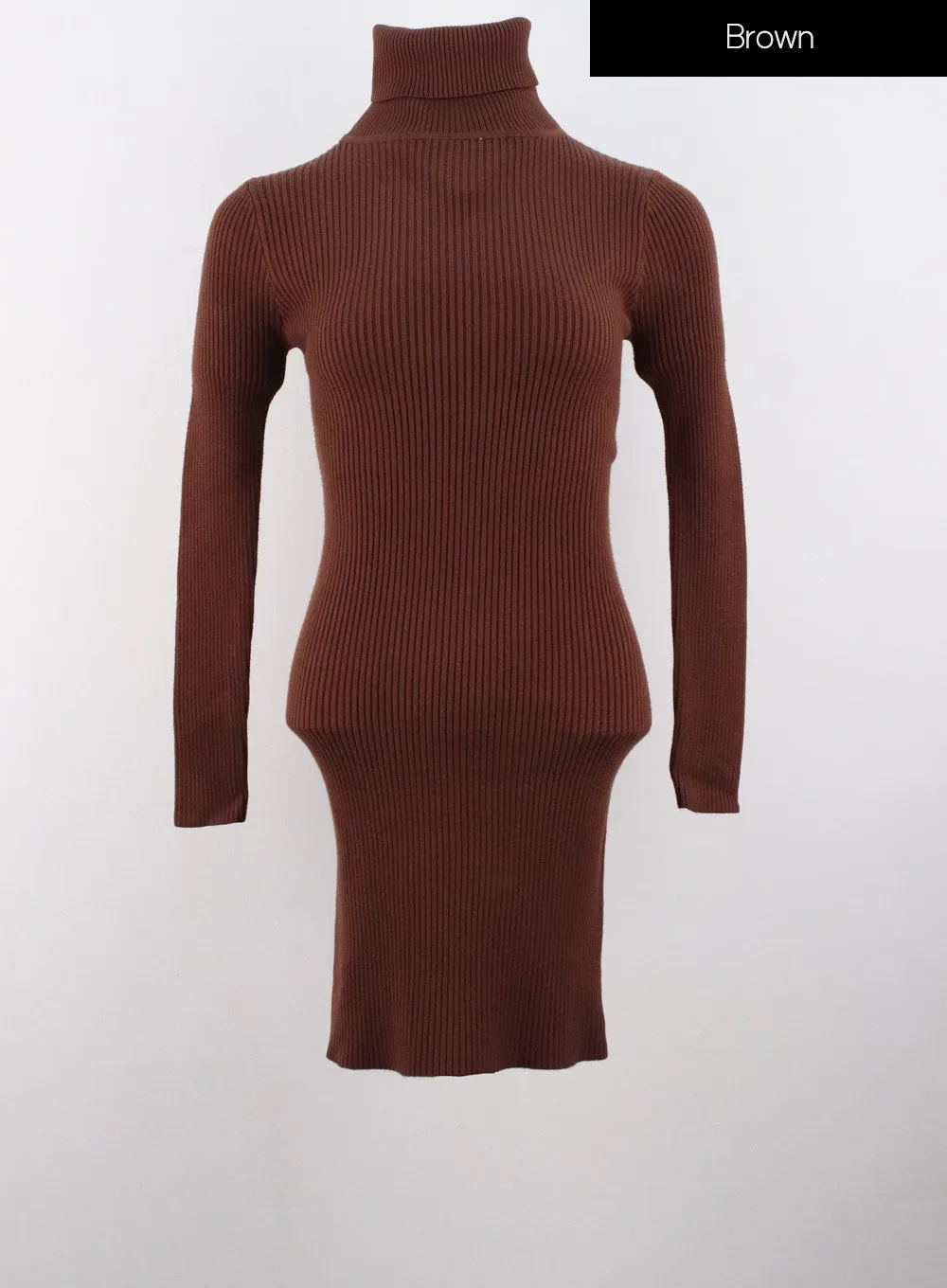 Turtle Neck Mini Sweater Dress IS305