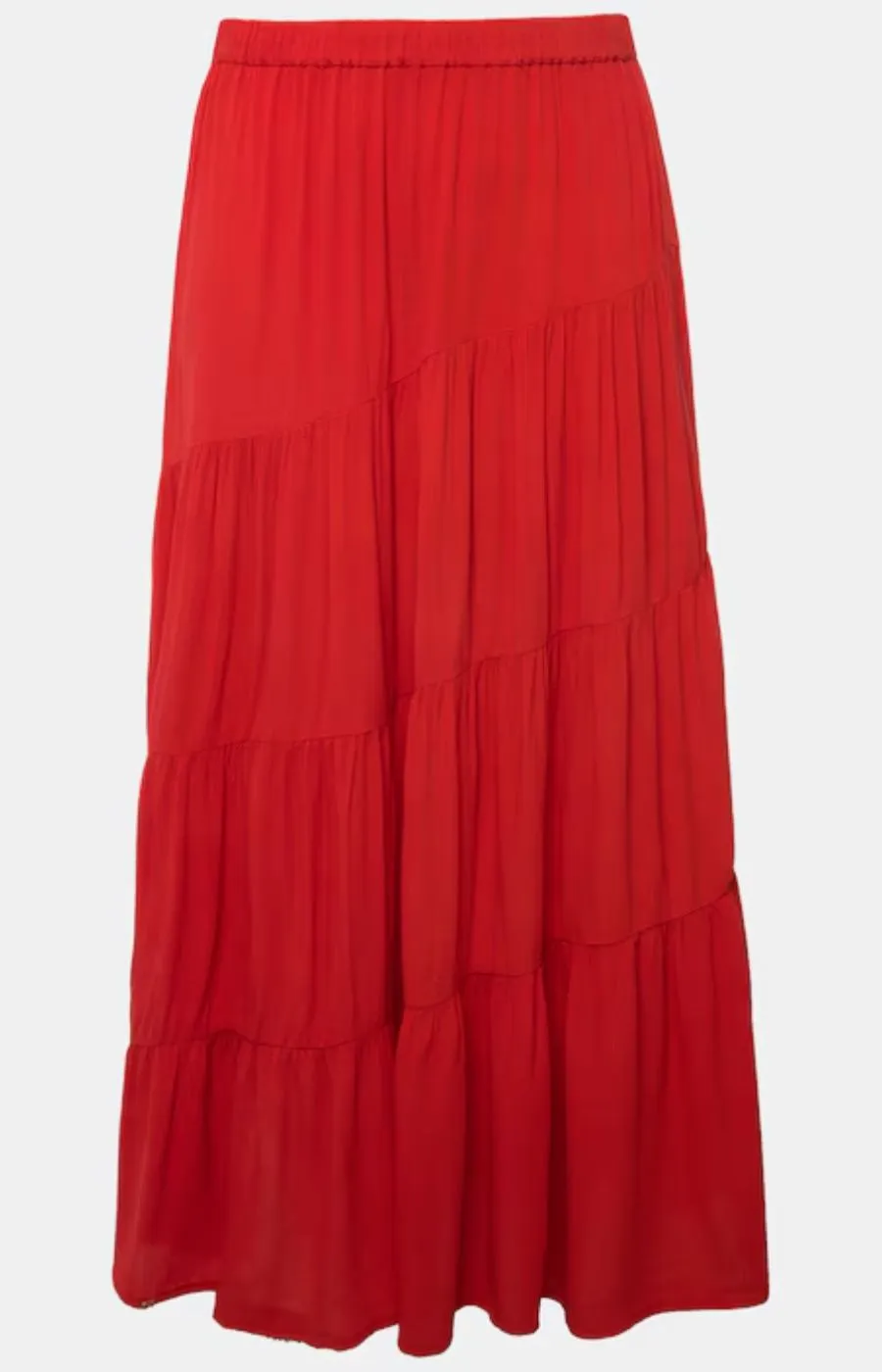 Ulla Popken Maxi Skirt in Red