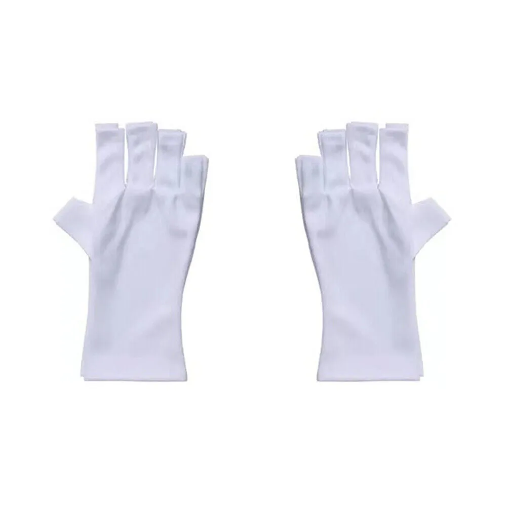 US 1-2 Paris Anti UV Shield Gloves Gel Manicure Protect Hands from UV Light Lamp