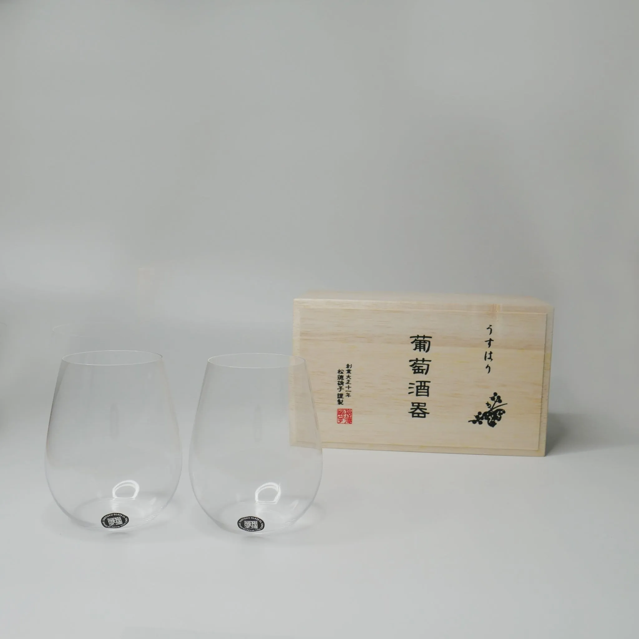 Usuhari Premium Wine Glass Set (Mould-Blown Glass)