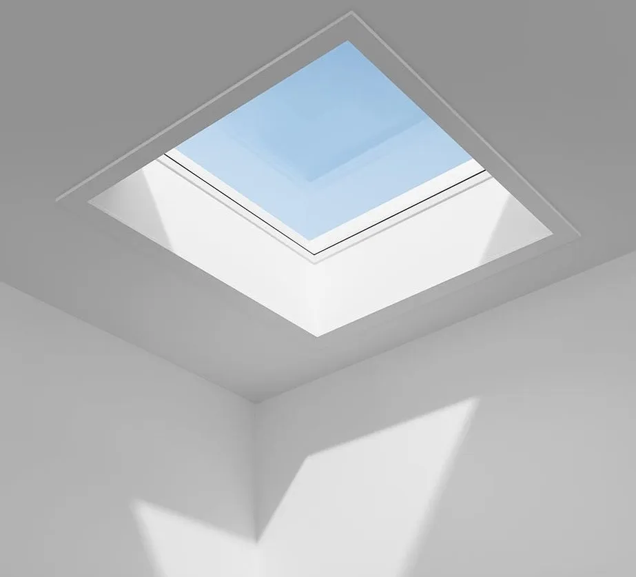 VELUX CFU 090060 S00M Fixed Flat Glass Rooflight Package 90 x 60 cm (Including CFU Triple Glazed Base & ISU Flat Glass Top Cover)