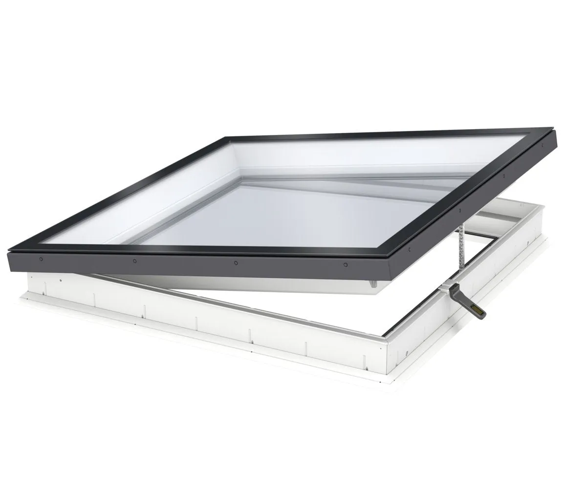 VELUX CVU 090060 S06Q SOLAR Powered Flat Glass Rooflight Package 90 x 60 cm (Including CVU Triple Glazed Base & ISU Flat Glass Top Cover)