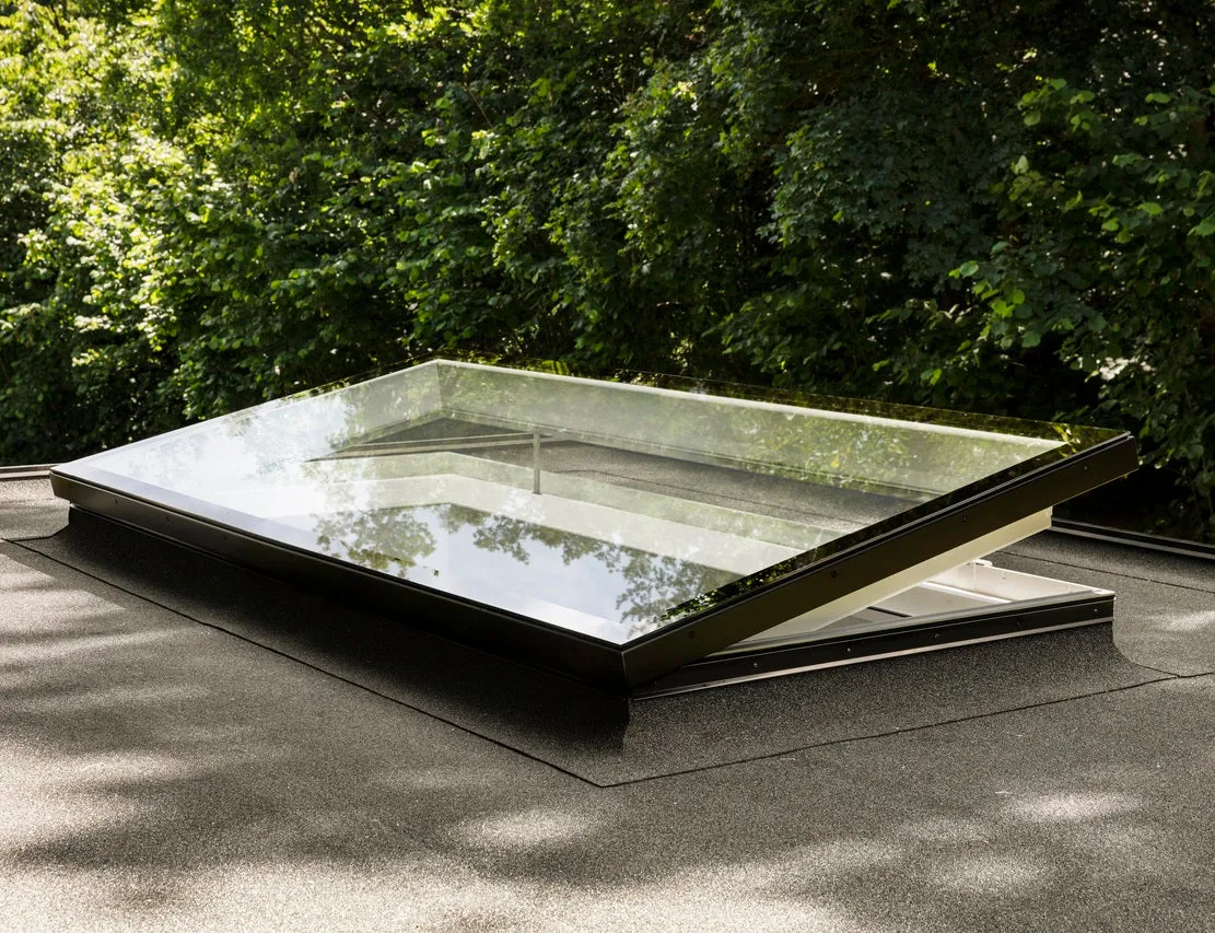 VELUX CVU 120090 S06Q Electric Flat Glass Rooflight Package 120 x 90 cm (Including CVU Triple Glazed Base & ISU Flat Glass Top Cover)