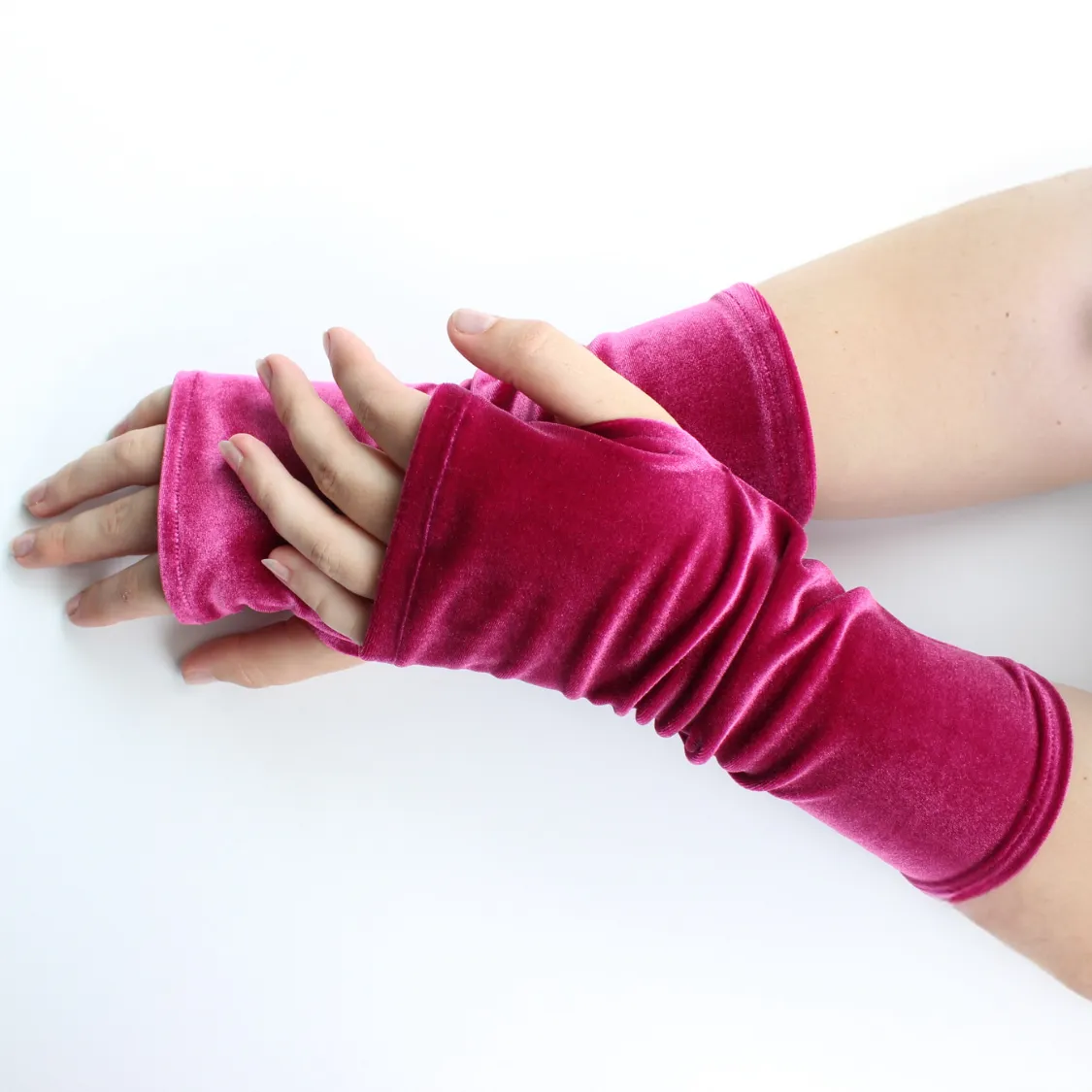 Velvet Fingerless Gloves