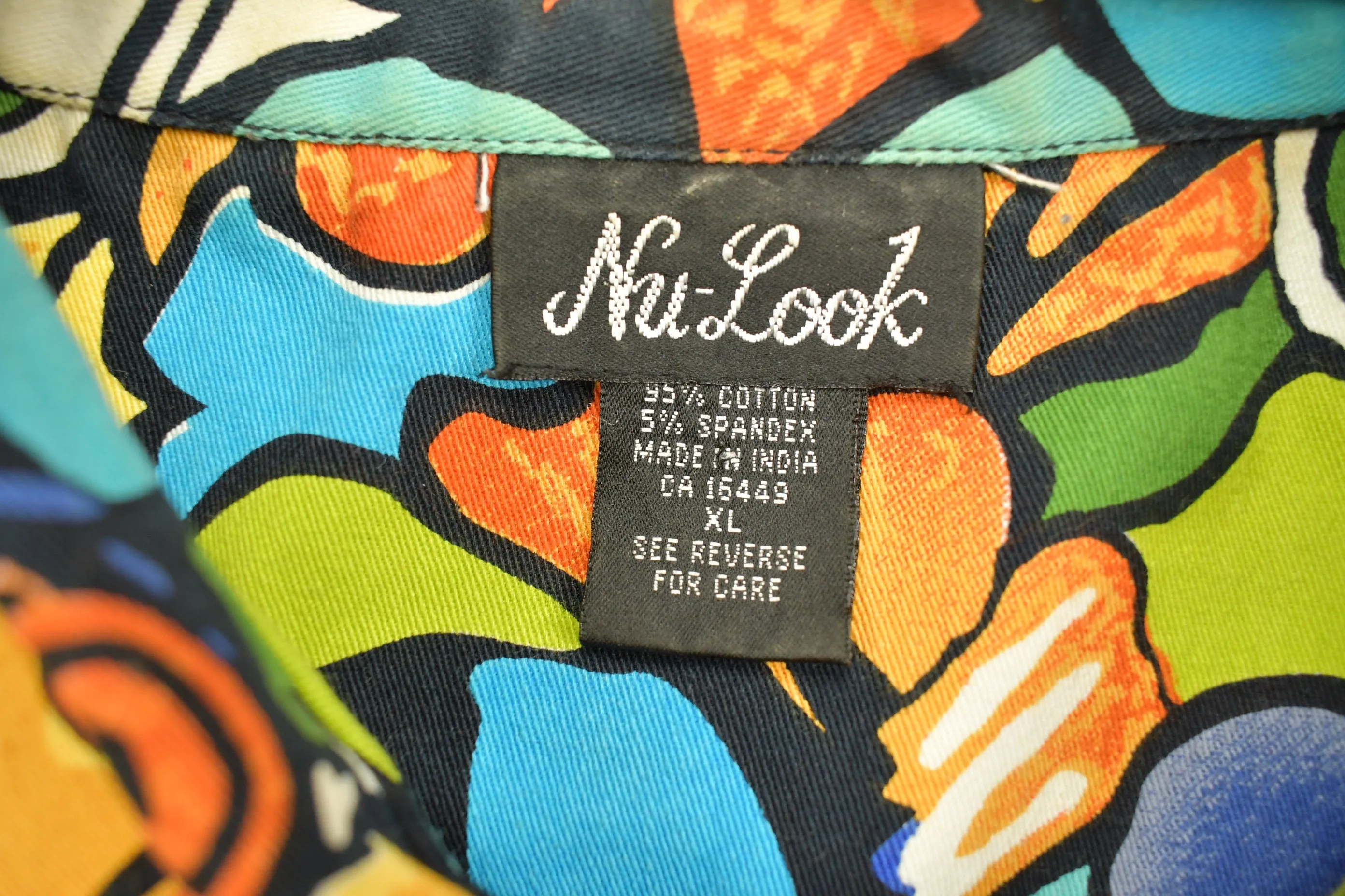 Vintage 1990s Nu Look Abstract Pattern Button Up Jacket