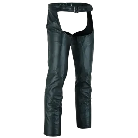 VL806S Zip-Out Insulated Pant Style Motorcycle Leather Chaps