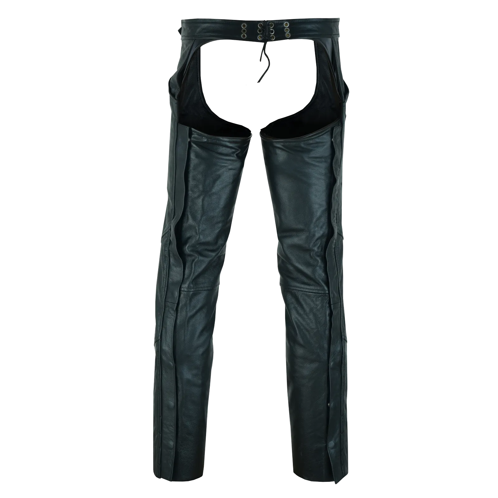 VL806S Zip-Out Insulated Pant Style Motorcycle Leather Chaps