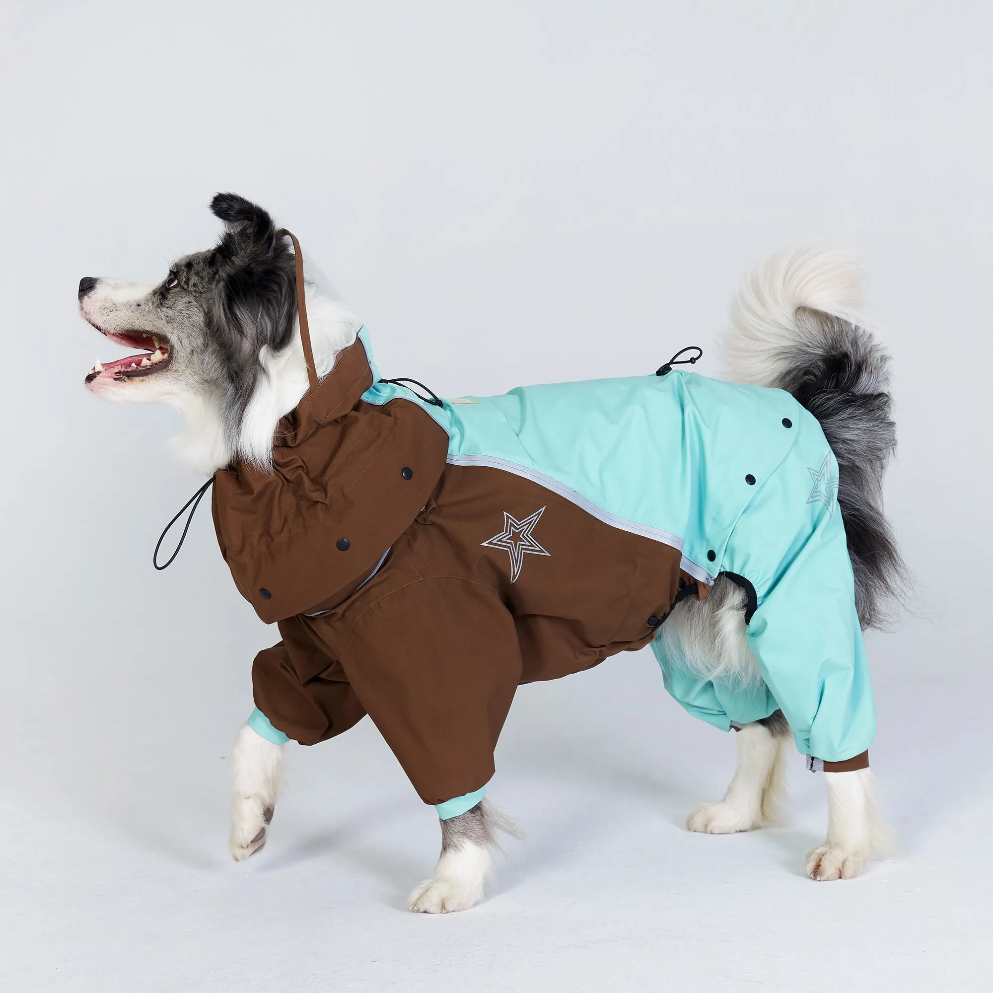 Waterproof Dog Raincoat With Detachable Design