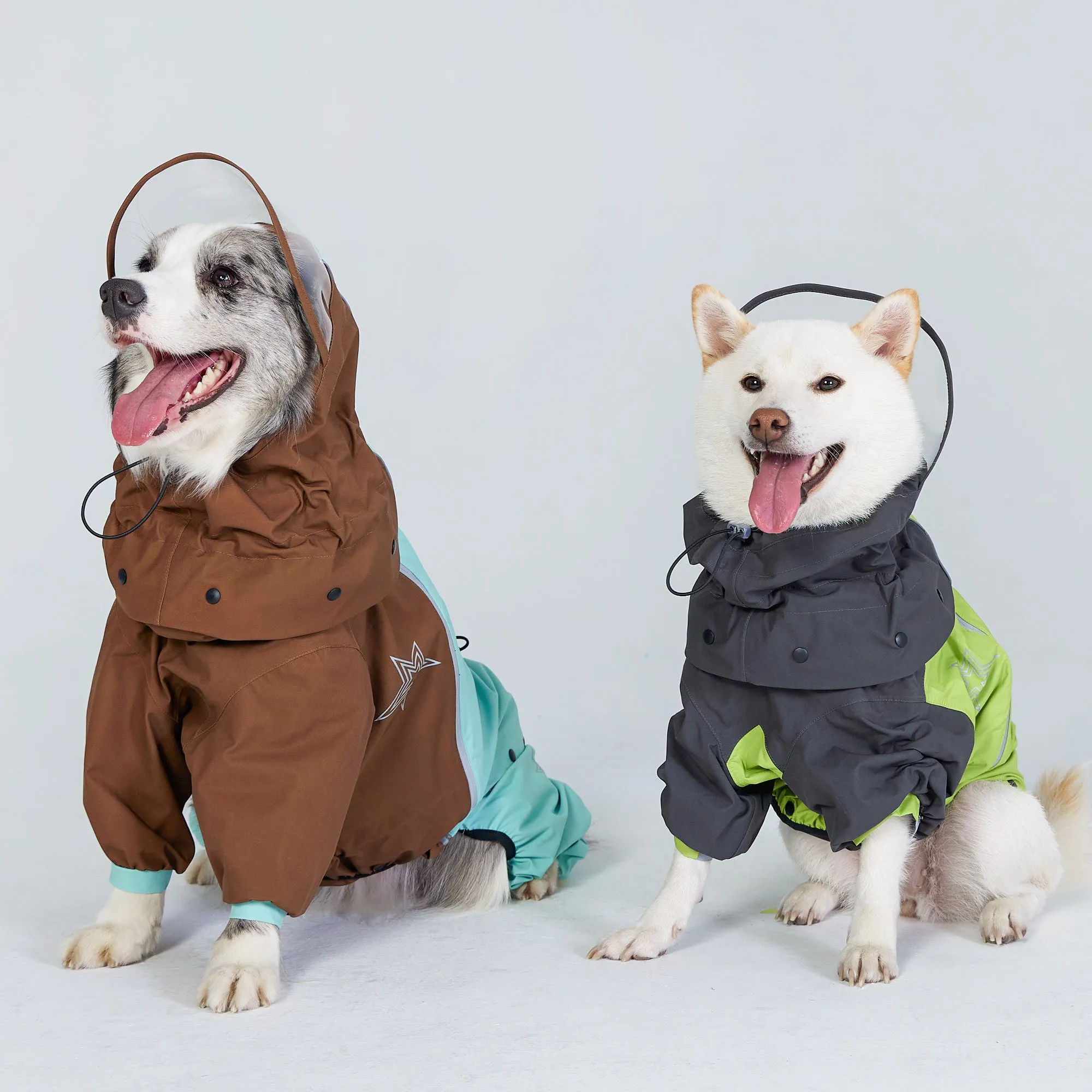 Waterproof Dog Raincoat With Detachable Design