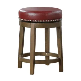 Westby Medium Round Swivel Counter Height Stool, Red - Set of 2