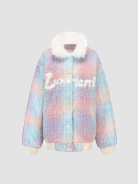 WLS Cotton Padded Loose Lamb Wool Coat