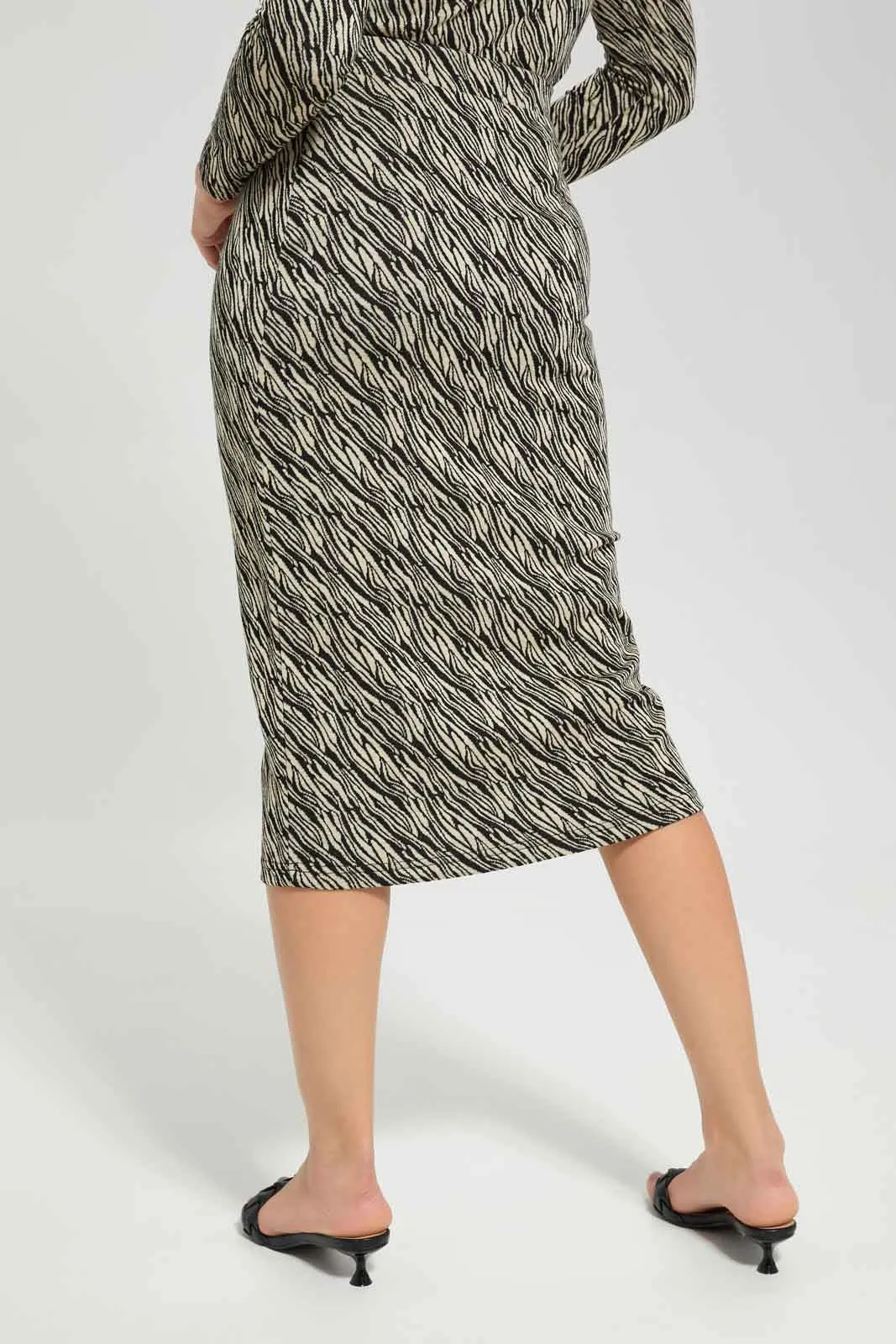 Women Multicolour Printed Pencil Skirt