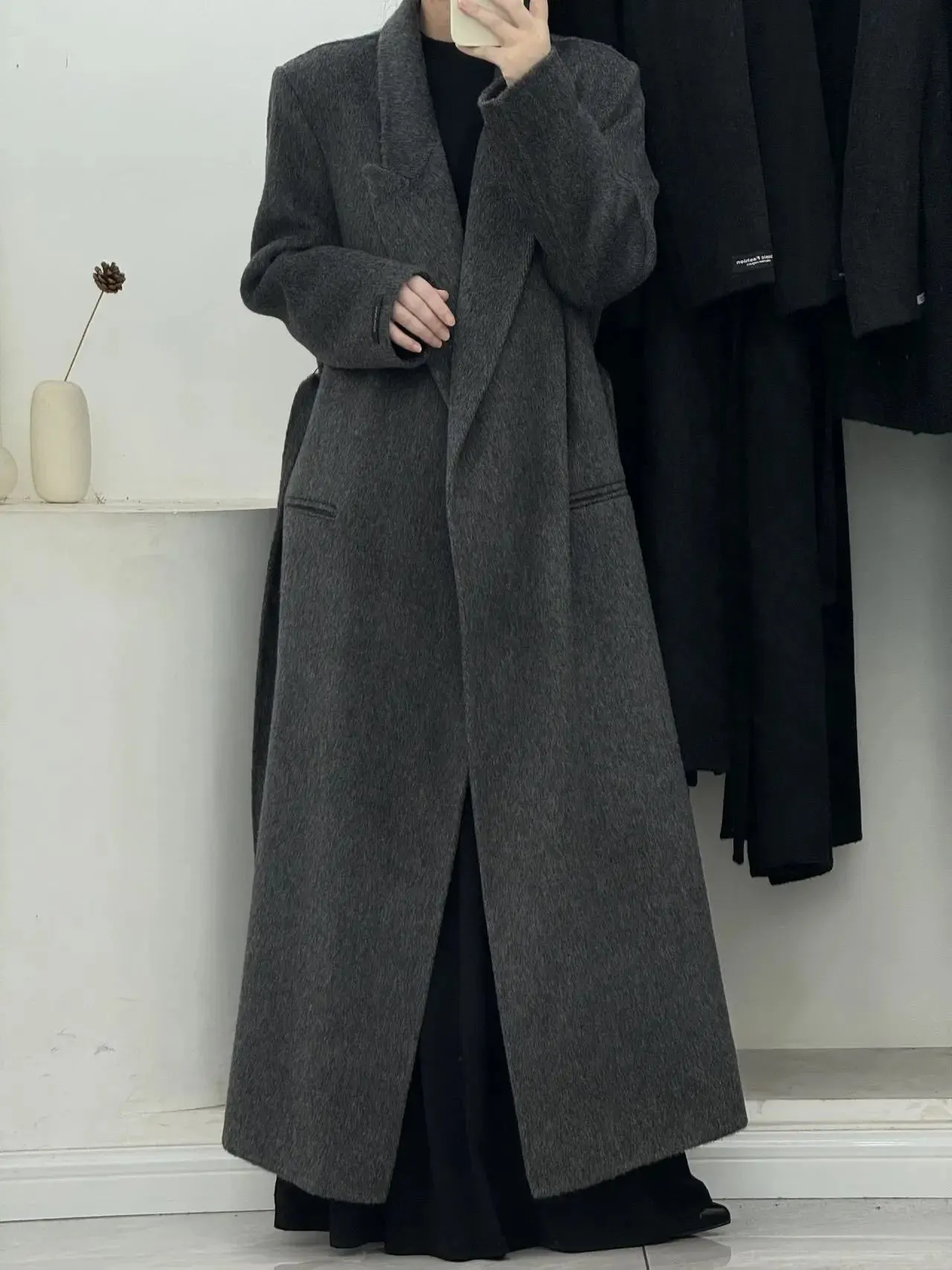 Women's Comfort Wraparound Wool Blend Coat