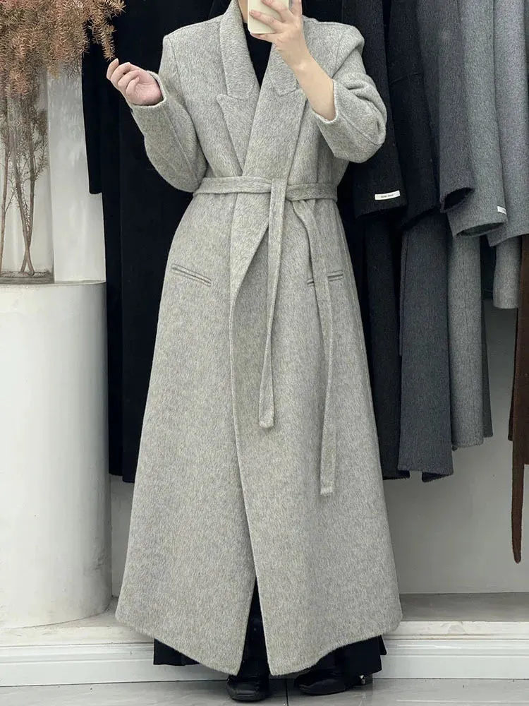 Women's Comfort Wraparound Wool Blend Coat