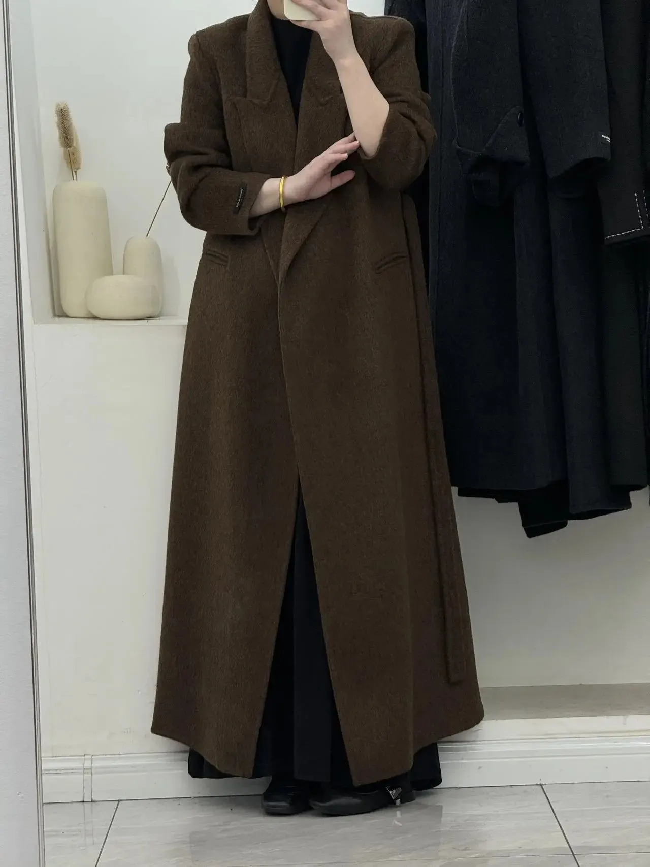 Women's Comfort Wraparound Wool Blend Coat