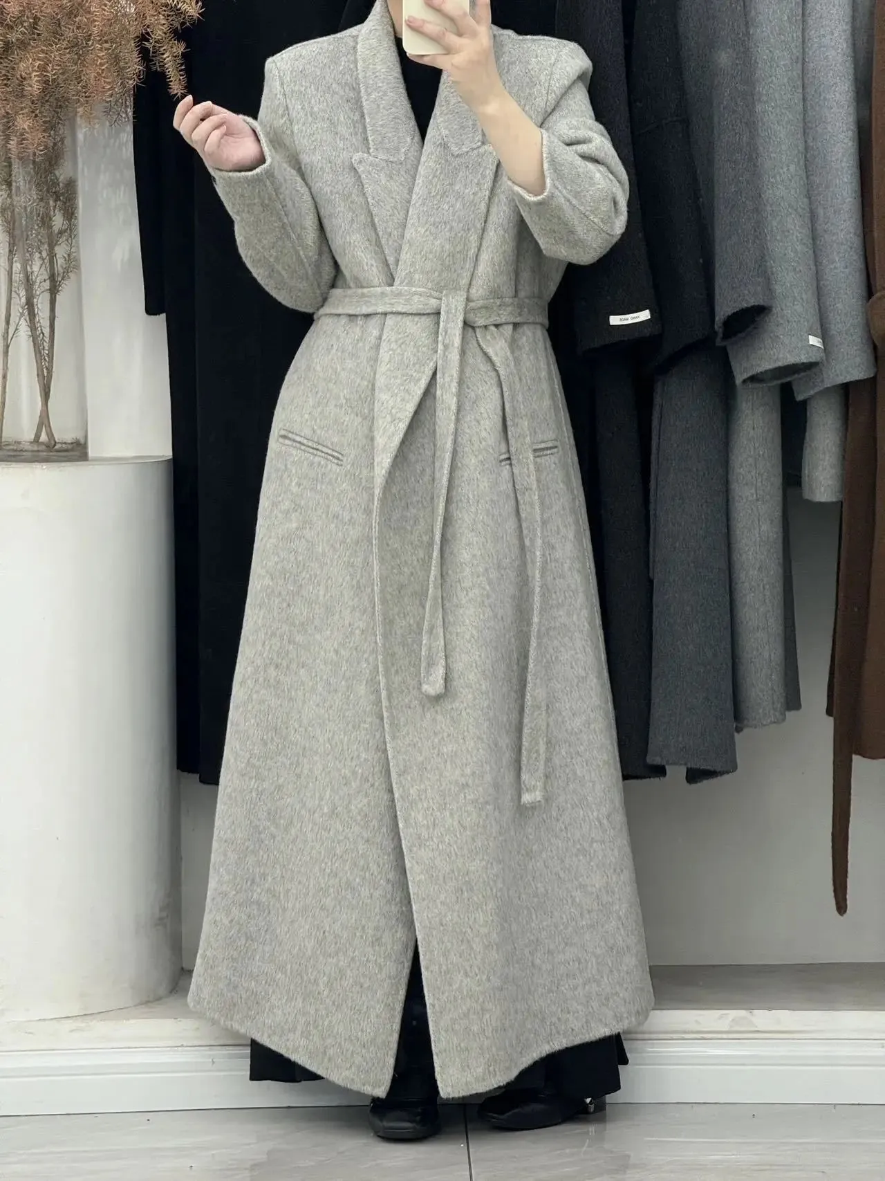 Women's Comfort Wraparound Wool Blend Coat