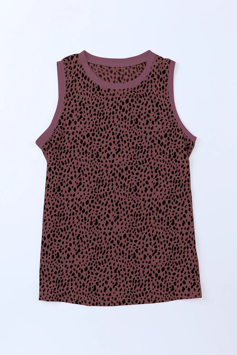 Women's Crew Neck Sleeveless Clothing Polka Dots Tops Shirts Loose Fit Basic Tank Tops