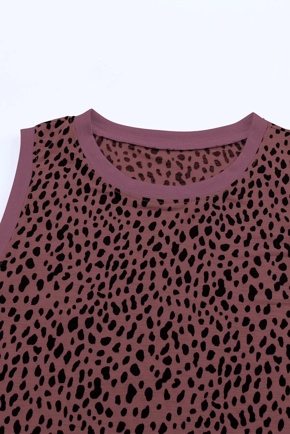 Women's Crew Neck Sleeveless Clothing Polka Dots Tops Shirts Loose Fit Basic Tank Tops