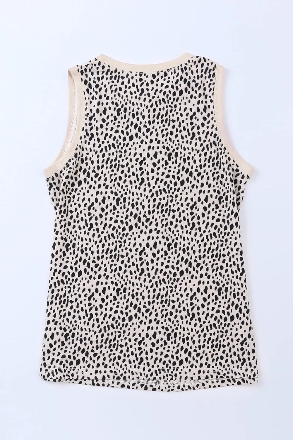 Women's Crew Neck Sleeveless Clothing Polka Dots Tops Shirts Loose Fit Basic Tank Tops