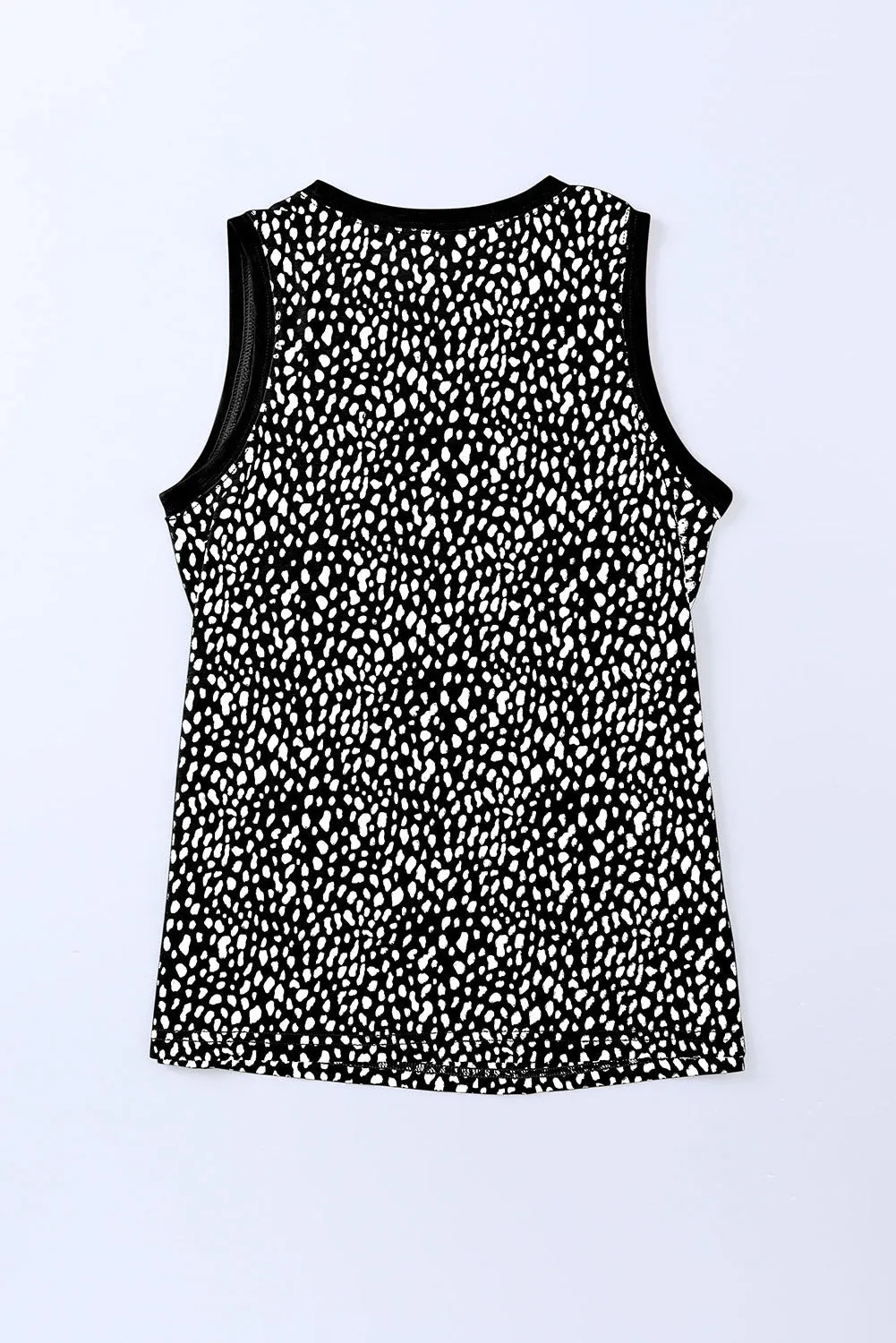 Women's Crew Neck Sleeveless Clothing Polka Dots Tops Shirts Loose Fit Basic Tank Tops