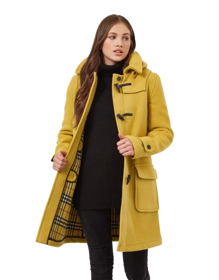 Women's London Classic Fit Duffle Coat - Mustard