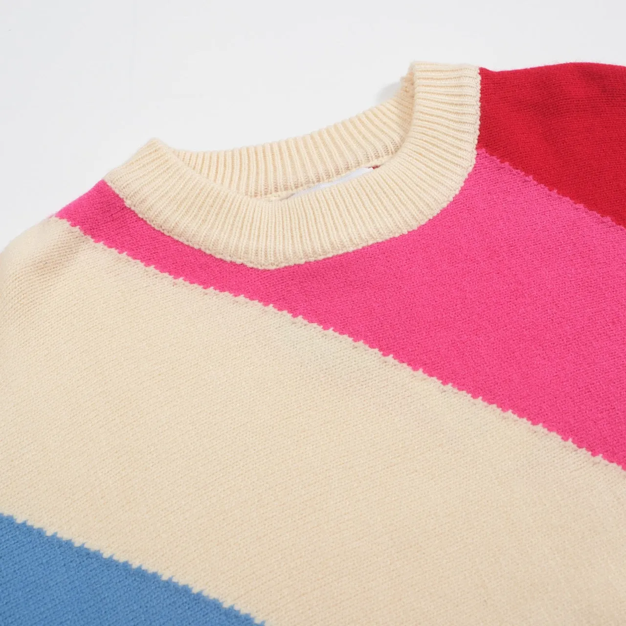 Women's striped multicolor knit sweater