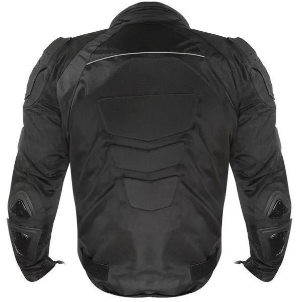 Xelement CF751 Men's Roll Out Black Tri-Tex Motorcycle Protective Riders Jacket w/ CE Armor Protection