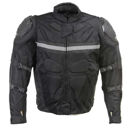 Xelement CF751 Men's Roll Out Black Tri-Tex Motorcycle Protective