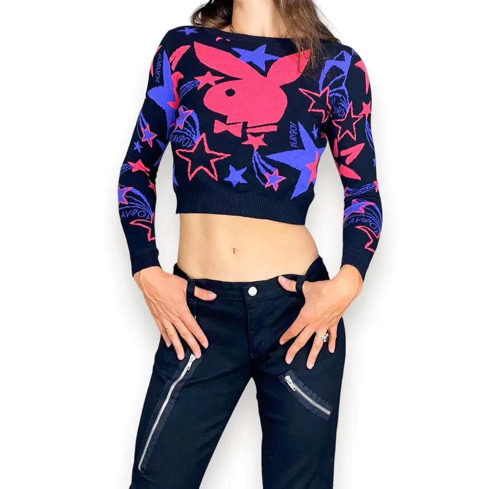 Y2K Playboy Shooting Star Sweater (XS/S)