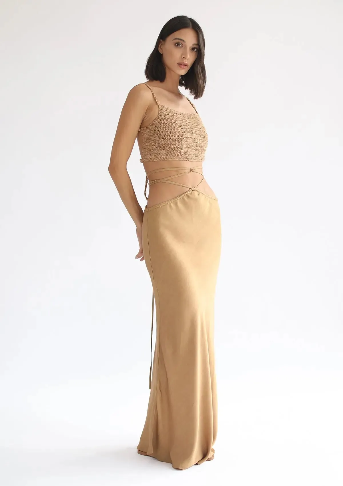 YARA MAXI SKIRT - GOLDEN TAN