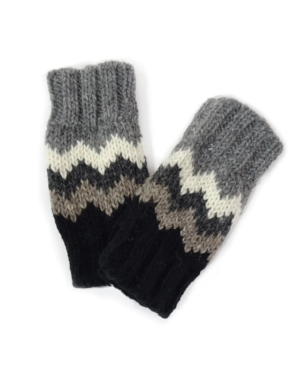 Zig Zag Fingerless Gloves